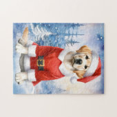 Gele labrador - Sneeuwhond - Geel lab Legpuzzel (Horizontaal)