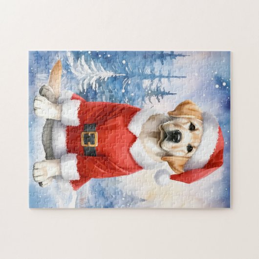 Gele labrador - Sneeuwhond - Geel lab Legpuzzel (Horizontaal)