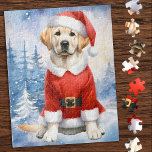 Gele labrador - Sneeuwhond - Geel lab Legpuzzel<br><div class="desc">Gele labrador Retriever Snow Dog</div>