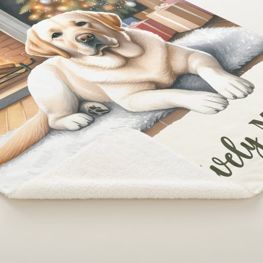 Gele labrador - Sneeuwhond - Geel lab Sherpa Deken (3/4)