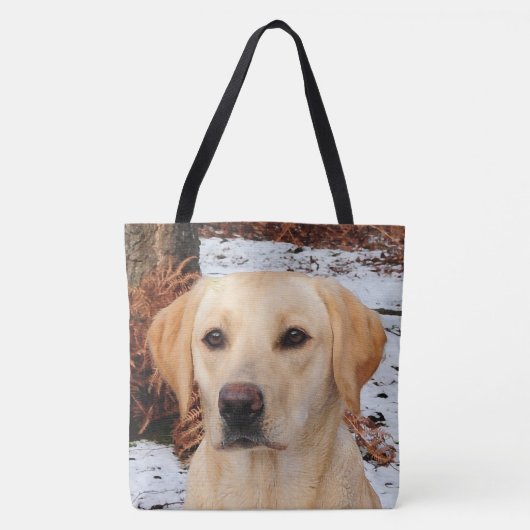 Gele labrador - Sneeuwhond - Geel lab Tote Bag (Voorkant)
