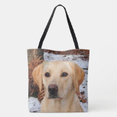 Gele labrador - Sneeuwhond - Geel lab Tote Bag (Achterkant)