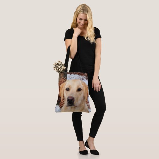 Gele labrador - Sneeuwhond - Geel lab Tote Bag (Op model)