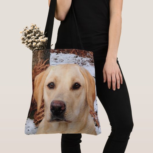 Gele labrador - Sneeuwhond - Geel lab Tote Bag (Dichtbij)
