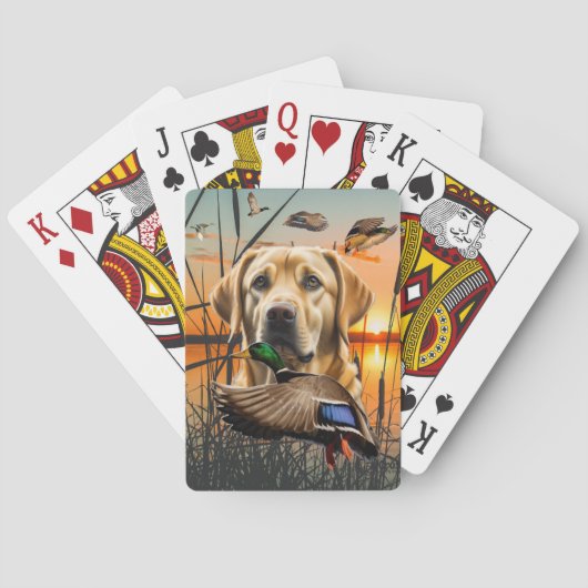 Gele Labrador Speelkaarten, Labrador Pokerkaarten (Achterkant)