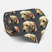 gele labrador stropdas (Opgerold)