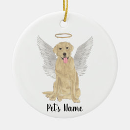 Gele Labrador Sympathie Herdenking Keramisch Ornament