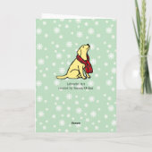 Gele labrador Tartan Scarf 2 Bedankkaart (Achterkant)