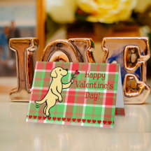 Gele labrador Tiny Heart Flower Valentijn