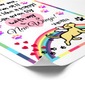 Gele Labrador Trotting Memorial Print (Hoek)