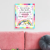 Gele Labrador Trotting Rainbow Bridge kunst Canvas Afdruk (Insitu (Woonkamer))