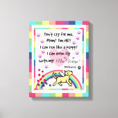 Gele Labrador Trotting Rainbow Bridge kunst Canvas Afdruk (Voorkant)