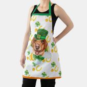 Gele Labrador Vakantie Decoratie St. Patrick's Day Schort (Insitu)