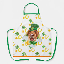 Gele Labrador Vakantie Decoratie St. Patrick's Day Schort