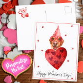 Gele labrador Valentijnsdag Gift Dog Briefkaart