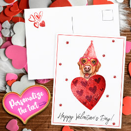 Gele labrador Valentijnsdag Gift Dog Briefkaart