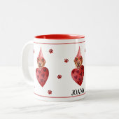 Gele labrador Valentijnsdag Gift Dog Tweekleurige Koffiemok (Voorkant links)