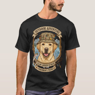 Gele Labrador-visclub Hengelaar Buiten Rivier T-shirt