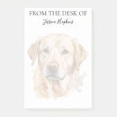 Gele Labradorliefhebber Monogram Hond Post-it® Notes (Voorkant)