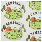 Gele labradors Camping Fabric Stof (Swatch)
