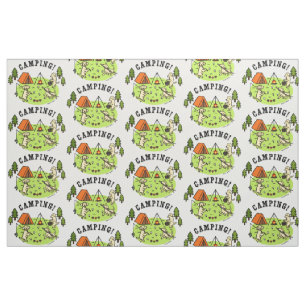 Gele labradors Camping Fabric Stof