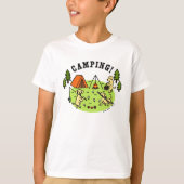 Gele Labradors Camping Tshirt (Voorkant)