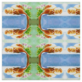 Gele labradors op couch Dog Fabric Stof