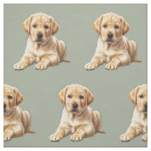 Gele Labradors Retriever Hond Stof (Swatch)
