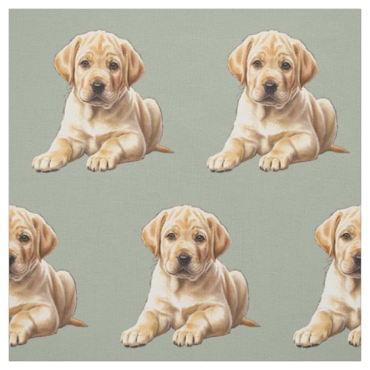 Gele Labradors Retriever Hond Stof (Swatch)