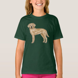 Gele Labradors retriever Schattige Cartoon Lab hon T-shirt