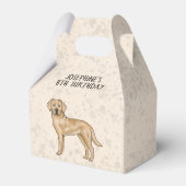 Gele Labradors retrieverhond aangepaste kinderverj Bedankdoosjes (Achterkant)