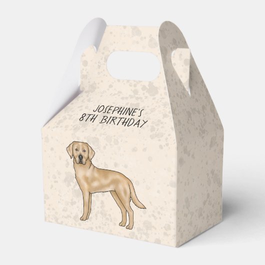 Gele Labradors retrieverhond aangepaste kinderverj Bedankdoosjes (Voorkant Zijde)