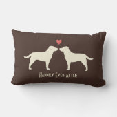 Gele labradors Retrievers maken zich na Kussen (Achterkant)