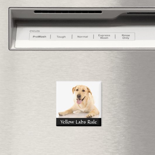 Gele Labs Regel "Labrador Retriver" Magneet (Insitu (Vaatwasser))