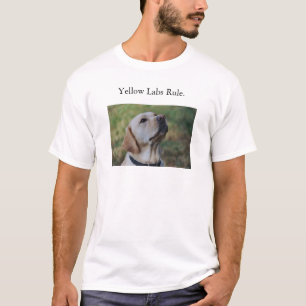 Gele labs-regel. t-shirt
