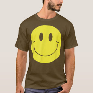Gele lachende gezichtCute Happy Peace Lachend gezi T-shirt