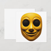 Gele Lachende Masker Kaart (Voorkant / Achterkant)