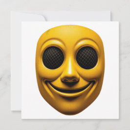 Gele Lachende Masker Kaart
