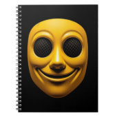Gele Lachende Masker Notitieboek (Voorkant)