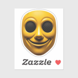 Gele Lachende Masker Sticker