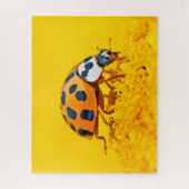Gele ladybird, Gigzaag Puzzle Legpuzzel (Verticaal)