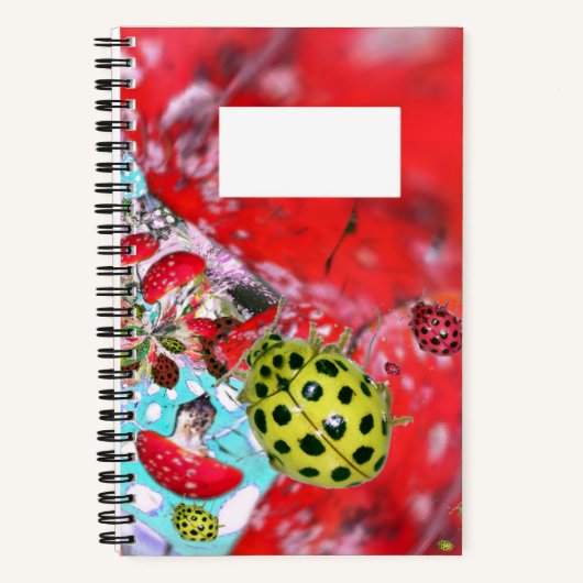 Gele Ladybugs ABC Letter Tracing Notitieboek (Voorkant)
