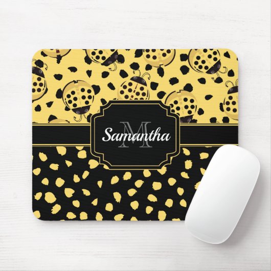 Gele Ladybugs Muismat (Met muis)