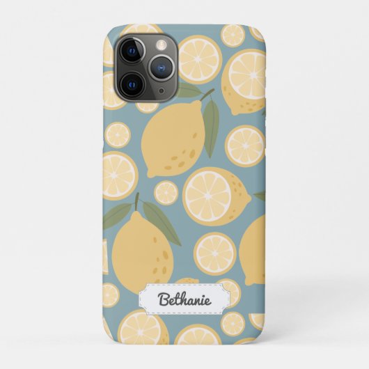  gele lamon naadloos patroon Case-Mate iPhone case (Achterkant)
