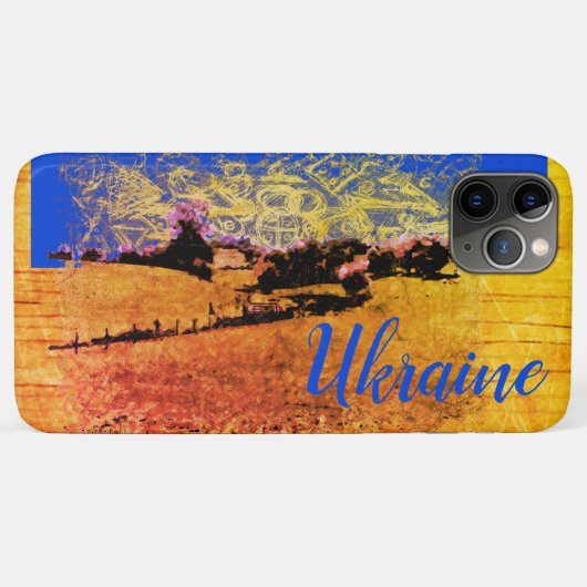 Gele landelijke velden Trees Blue Sky Case-Mate iPhone Case (Achterkant (horizontaal))