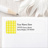 Gele landencheques retourneren Adresetiketten Etiket (Insitu)