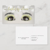 Gele Lashes Beauty Lash Extension Makeup Artist Visitekaartje (Voorkant / Achterkant)