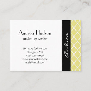 Gele Latticework, Quatrefoil, Marokkaanse Trellis Visitekaartje