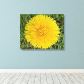 Gele lauw canvas afdrukken (Insitu (Houten vloer))