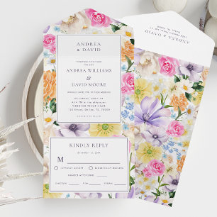 Gele Lavendel Wildbloemen Bloemen Bloemen Levendig All In One Uitnodiging